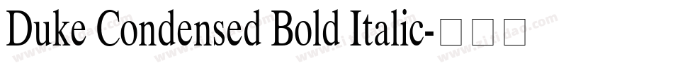 Duke Condensed Bold Italic字体转换